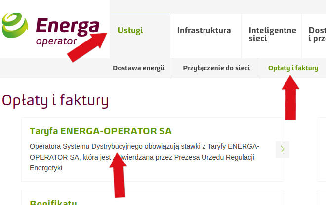 energa obrt usugi opaty i faktury